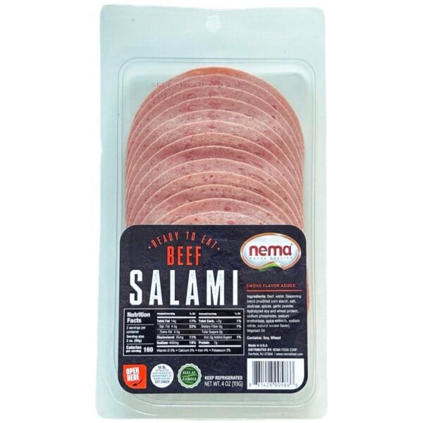 Nema Beef Salami 4oz - %100 Beef Halal
