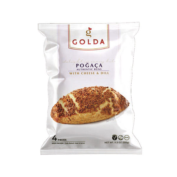 Golda Cheese & Dill Pogaca – 4 Turkish breakfast buns with white cheese, dill, and sesame topping.