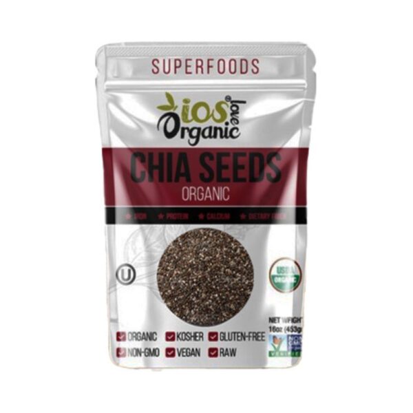 IOS Organic Chia Seeds 454 g (16 oz)