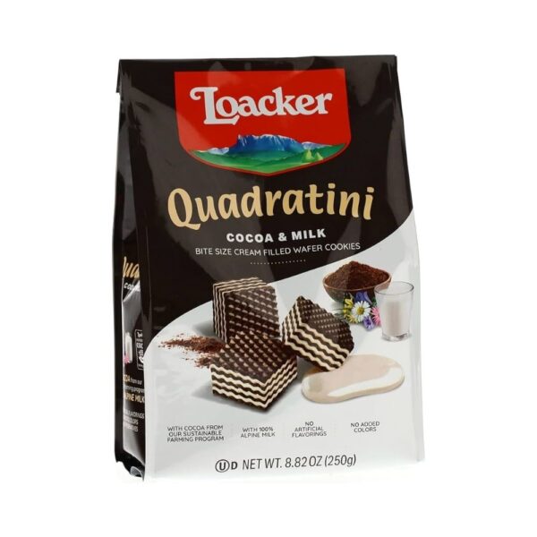 Loacker Quadratini Cocoa & Milk (250 g / 8.82 oz) 3 Loacker Quadratini Cocoa & Milk (250 g / 8.82 oz)