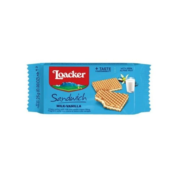 Loacker Sandwich Milk-Vanilla Wafer (75 g / 2.65 oz) 3 Loacker Sandwich Milk-Vanilla Wafer (75 g / 2.65 oz)
